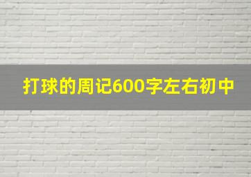 打球的周记600字左右初中