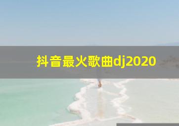 抖音最火歌曲dj2020