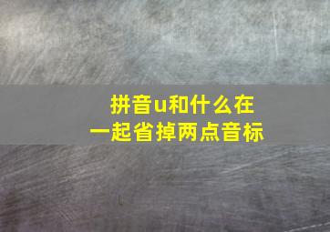 拼音u和什么在一起省掉两点音标