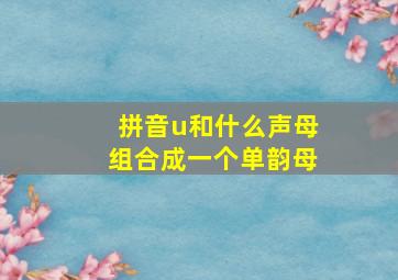 拼音u和什么声母组合成一个单韵母