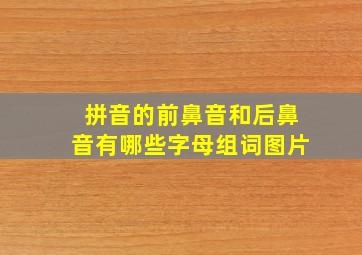 拼音的前鼻音和后鼻音有哪些字母组词图片