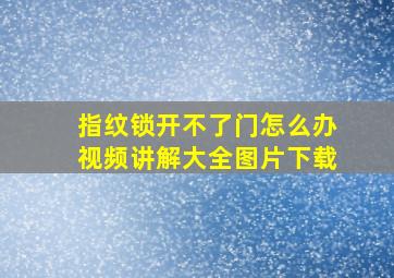 指纹锁开不了门怎么办视频讲解大全图片下载