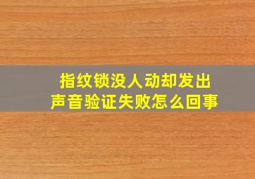 指纹锁没人动却发出声音验证失败怎么回事