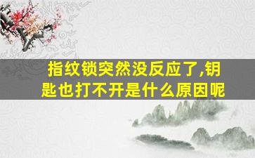 指纹锁突然没反应了,钥匙也打不开是什么原因呢