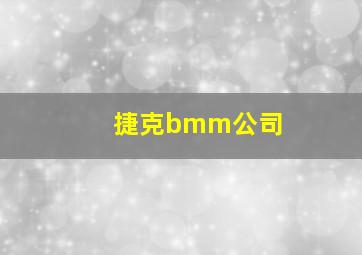 捷克bmm公司