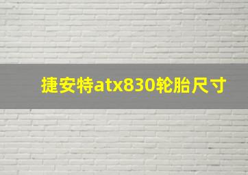 捷安特atx830轮胎尺寸