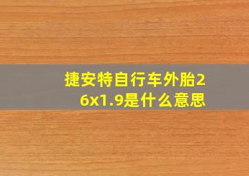 捷安特自行车外胎26x1.9是什么意思