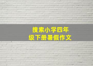 搜索小学四年级下册暑假作文