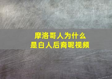 摩洛哥人为什么是白人后裔呢视频