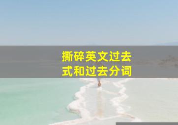 撕碎英文过去式和过去分词