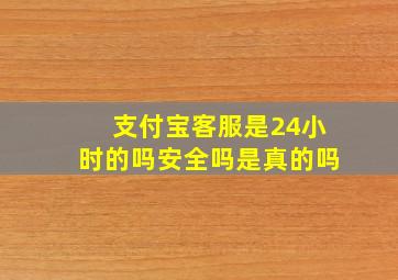 支付宝客服是24小时的吗安全吗是真的吗