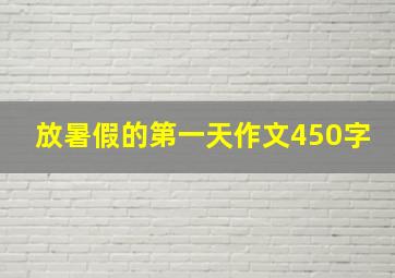 放暑假的第一天作文450字