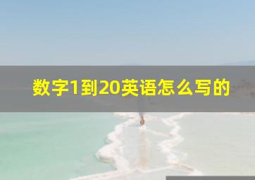 数字1到20英语怎么写的