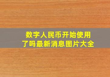 数字人民币开始使用了吗最新消息图片大全