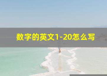 数字的英文1-20怎么写