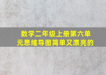 数学二年级上册第六单元思维导图简单又漂亮的