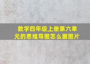 数学四年级上册第六单元的思维导图怎么画图片