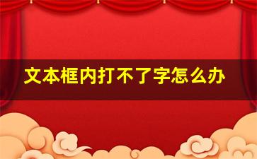 文本框内打不了字怎么办