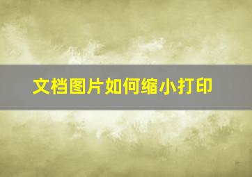 文档图片如何缩小打印