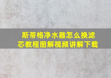 斯蒂格净水器怎么换滤芯教程图解视频讲解下载