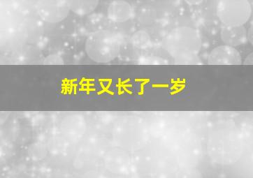 新年又长了一岁