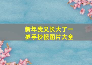 新年我又长大了一岁手抄报图片大全