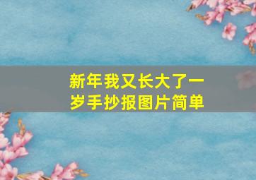 新年我又长大了一岁手抄报图片简单