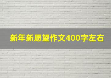 新年新愿望作文400字左右