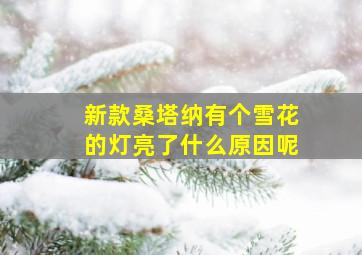 新款桑塔纳有个雪花的灯亮了什么原因呢