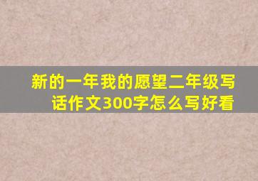 新的一年我的愿望二年级写话作文300字怎么写好看