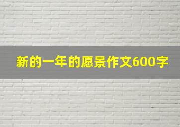 新的一年的愿景作文600字