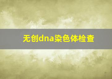 无创dna染色体检查