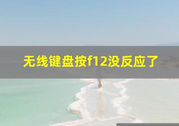 无线键盘按f12没反应了