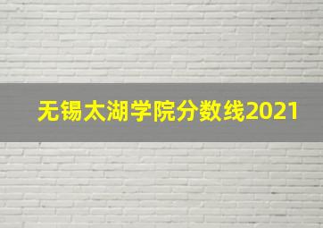 无锡太湖学院分数线2021