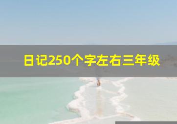 日记250个字左右三年级