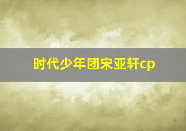 时代少年团宋亚轩cp