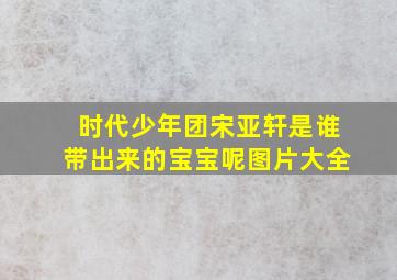 时代少年团宋亚轩是谁带出来的宝宝呢图片大全