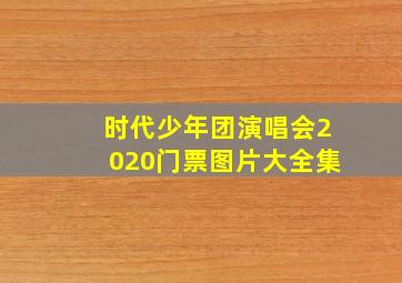 时代少年团演唱会2020门票图片大全集