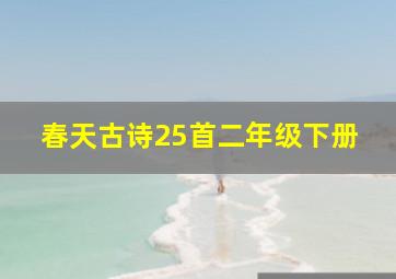 春天古诗25首二年级下册