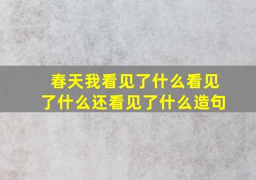 春天我看见了什么看见了什么还看见了什么造句