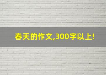 春天的作文,300字以上!