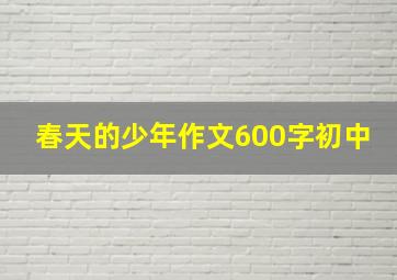 春天的少年作文600字初中