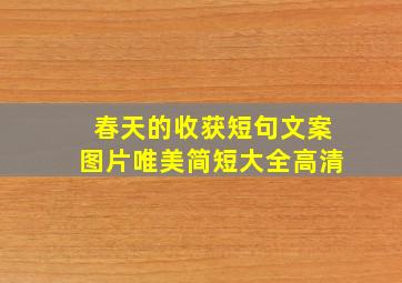 春天的收获短句文案图片唯美简短大全高清