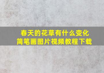 春天的花草有什么变化简笔画图片视频教程下载