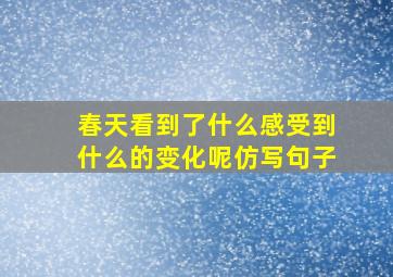 春天看到了什么感受到什么的变化呢仿写句子