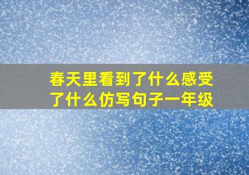 春天里看到了什么感受了什么仿写句子一年级