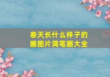 春天长什么样子的画图片简笔画大全