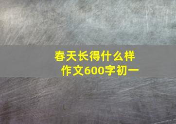 春天长得什么样作文600字初一