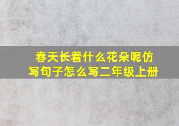 春天长着什么花朵呢仿写句子怎么写二年级上册