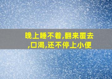 晚上睡不着,翻来覆去,口渴,还不停上小便